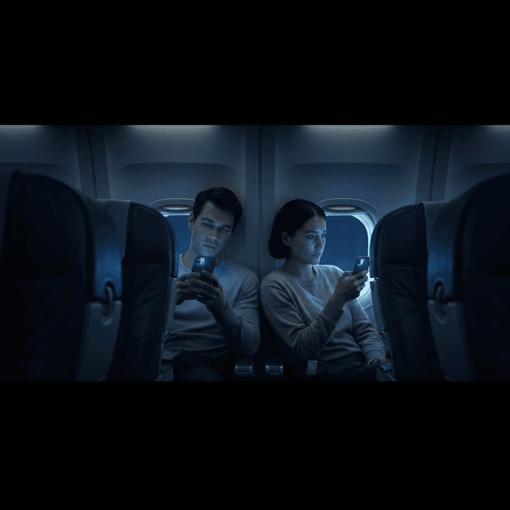 У літаку — Loothy chat sin internet